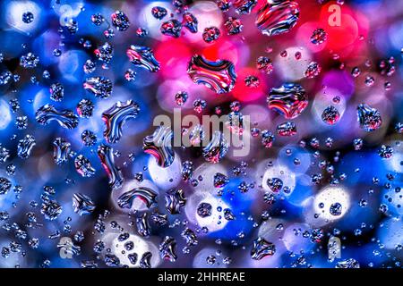 Abstract image of oil droplets in water Stock Photo