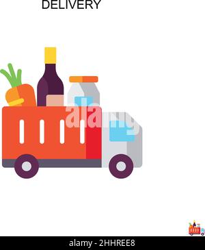 Delivery Simple vector icon.Perfect color modern pictogram on editable stroke. Delivery icons for your business project Stock Vector