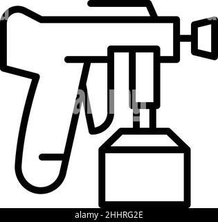 Pistol painter icon outline vector. Car auto. Paint gun Stock Vector