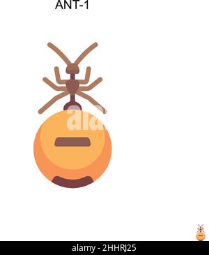 Ant-1 Simple vector icon.Perfect color modern pictogram on editable stroke. Ant-1 icons for your business project Stock Vector