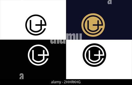 EU, UE Abstract Letters Logo MONOGRAM Stock Vector