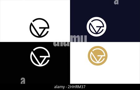 EV, VE Abstract Letters Logo Monogram Stock Vector