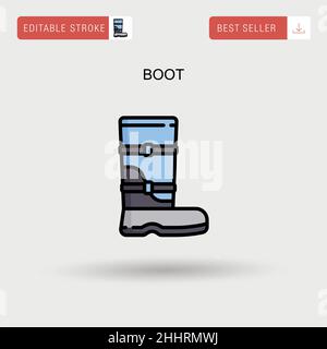 Boot Simple vector icon. Stock Vector