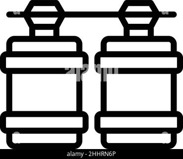 Home water osmosis icon outline vector. Filter system. Plant equipment Stock Vector
