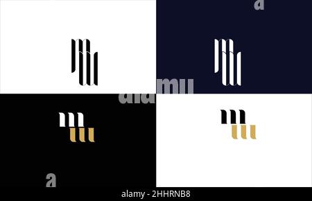 MW, WM Abstract Letters Logo MONOGRAM Stock Vector