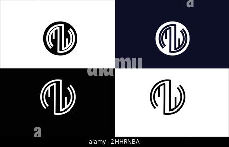 MW, WM Abstract Letters Logo MONOGRAM Stock Vector
