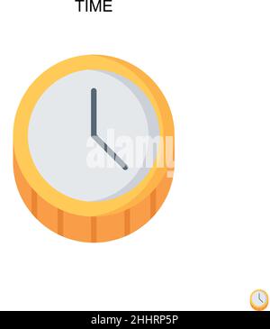 Time Simple vector icon.Perfect color modern pictogram on editable stroke. Time icons for your business project Stock Vector