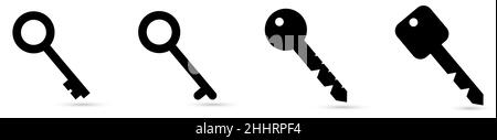 Key icon set. Lock or unlock sign. Symbol for your website design, logo, app, UI. Vector illustration, EPS10 Stock Vector
