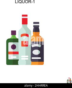 Liquor-1 Simple vector icon.Perfect color modern pictogram on editable stroke. Liquor-1 icons for your business project Stock Vector