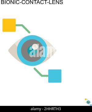 Bionic-contact-lens Simple vector icon.Perfect color modern pictogram on editable stroke. Bionic-contact-lens icons for your business project Stock Vector