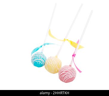 cake-pops candy isolated on the white Stock Photo