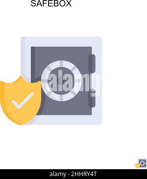 Safebox Simple vector icon.Perfect color modern pictogram on editable stroke. Safebox icons for your business project Stock Vector
