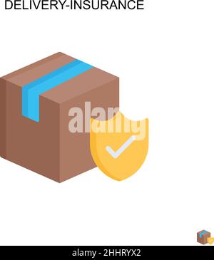 Delivery-insurance Simple vector icon.Perfect color modern pictogram on editable stroke. Delivery-insurance icons for your business project Stock Vector