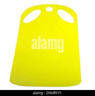 plastic kitchen cutting board isolated on the white Stock Photo