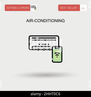 Air-conditioning Simple vector icon. Stock Vector