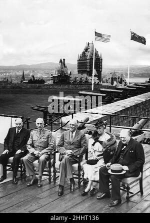 Winston Churchill On The Terrace At The Citadel Overlooking Quebec ...