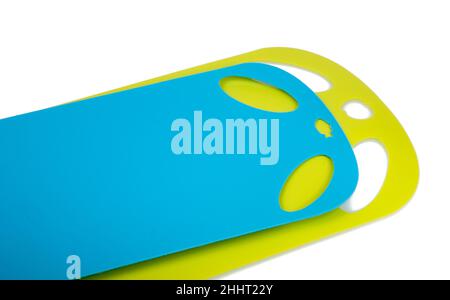 plastic kitchen cutting board isolated on the white Stock Photo