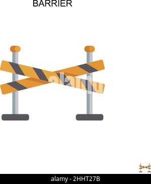Barrier Simple vector icon.Perfect color modern pictogram on editable stroke. Barrier icons for your business project Stock Vector