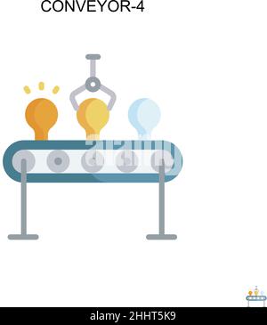 Conveyor-4 Simple vector icon.Perfect color modern pictogram on editable stroke. Conveyor-4 icons for your business project Stock Vector