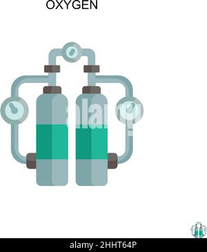 Oxygen Simple vector icon.Perfect color modern pictogram on editable stroke. Oxygen icons for your business project Stock Vector