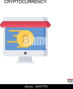 Cryptocurrency Simple vector icon.Perfect color modern pictogram on editable stroke. Cryptocurrency icons for your business project Stock Vector