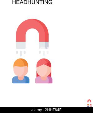 Headhunting Simple vector icon.Perfect color modern pictogram on editable stroke. Headhunting icons for your business project Stock Vector