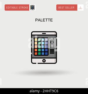 Palette Simple vector icon. Stock Vector