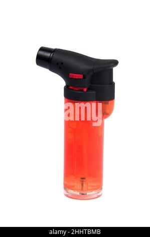 orange gas lighter isolated on the white Stock Photo