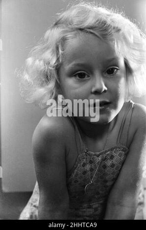 A portrait of a young girl, Ella Edwards. 1940 Stock Photo - Alamy