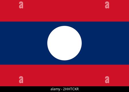 Laos official flag of country Stock Vector