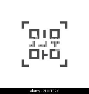 QR code line icon Stock Vector