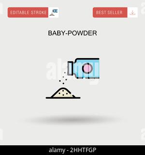 Baby-powder Simple vector icon. Stock Vector