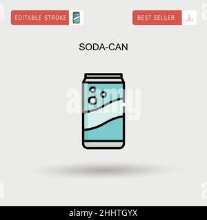 Soda-can Simple vector icon. Stock Vector