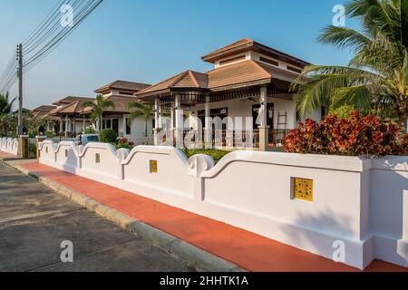 Manora Village is one of many gated communities for foreigners in the Hua Hin area of Thailand. Stock Photo