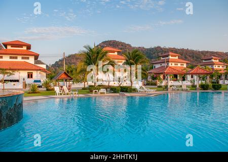 Manora Village is one of many gated communities for foreigners in the Hua Hin area of Thailand. Stock Photo