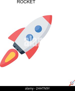 Rocket Simple vector icon.Perfect color modern pictogram on editable stroke. Rocket icons for your business project Stock Vector