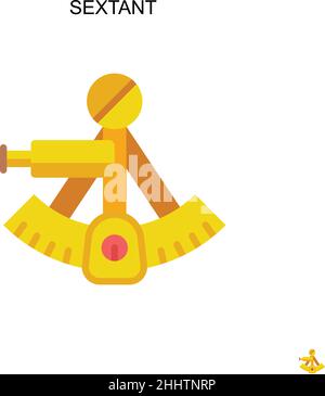 Sextant Simple vector icon.Perfect color modern pictogram on editable stroke. Sextant icons for your business project Stock Vector
