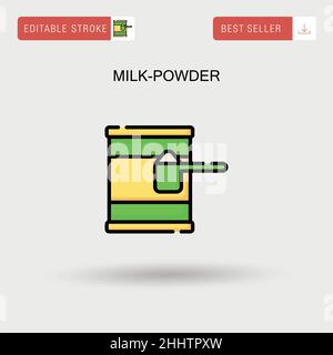 Milk-powder Simple vector icon. Stock Vector