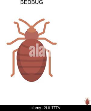 Bedbug Simple vector icon.Perfect color modern pictogram on editable stroke. Bedbug icons for your business project Stock Vector