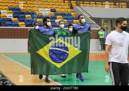 Recife, Brazil. 25th Jan, 2022. Centro Handball Tournament held at Geraldão in Recife, PE. Credit: Marcelino Luis/FotoArena/Alamy Live News Stock Photo