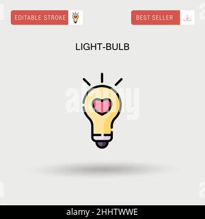 Light-bulb Simple vector icon. Stock Vector