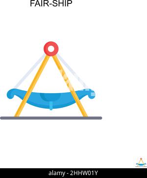 Fair-ship Simple vector icon.Perfect color modern pictogram on editable stroke. Fair-ship icons for your business project Stock Vector