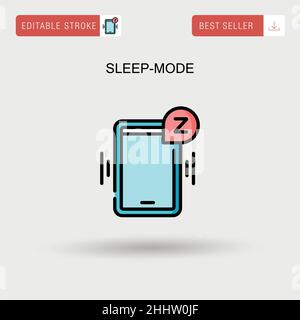 Sleep-mode Simple vector icon. Stock Vector