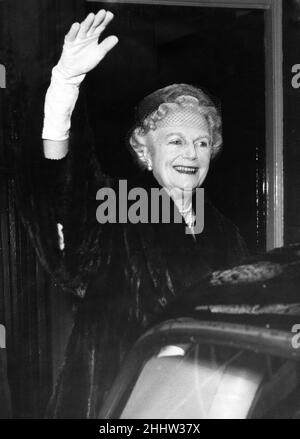 Lady Churchill, during Sir Winston Churchill's 80th birthday celebrations. 30th November 1954. Stock Photo