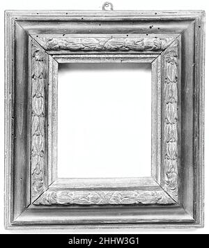Cassetta frame late 18th century Italian, Rome (?). Cassetta frame. Italian, Rome (?). late 18th century. Poplar half-lapped back frame with pearwood upper moldings.. Frames Stock Photo
