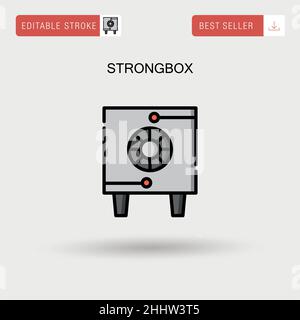 Strongbox Simple vector icon. Stock Vector