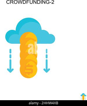 Crowdfunding-2 Simple vector icon.Perfect color modern pictogram on editable stroke. Crowdfunding-2 icons for your business project Stock Vector