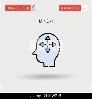 Mind Simple vector icon. Illustration symbol design template for web ...