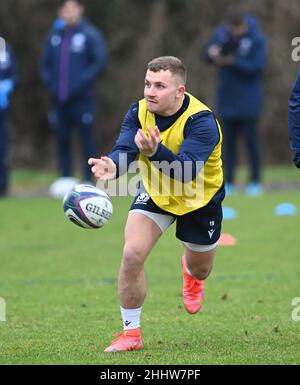 Oriam Sports Centre Edinburgh.Scotland.UK.25th Jan 21 Guinness Six Nations ScotlandÕs Ben Vellacott during Rugby training session. Credit: eric mccowat/Alamy Live News Stock Photo