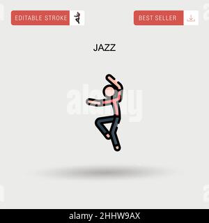 Jazz Simple vector icon. Stock Vector